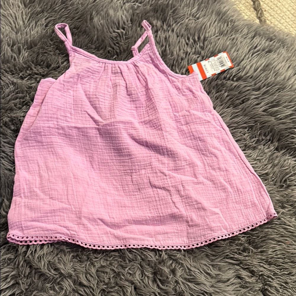 Cat & Jack Pink Blouse with Relaxed Fit and Textured Fabric